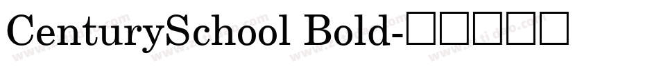 CenturySchool Bold字体转换